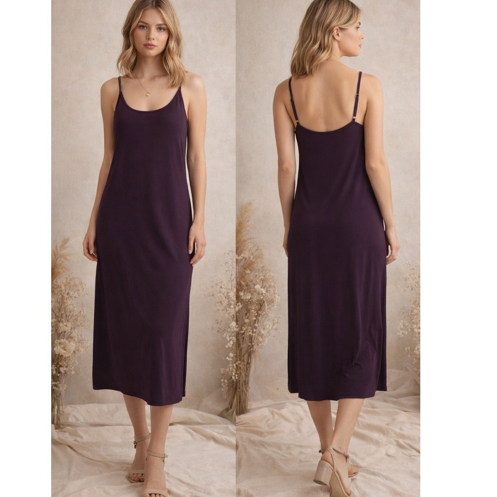 GloryStar Slip Dress Womens XL Eggplant Purple Minimalist‎ 90s Grunge Goth